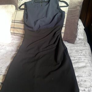 Tommy Hilfiger Black and Gray Midi Dress